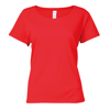 Softstyle® Women'S Deep Scoop T-Shirt in red