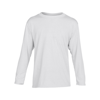 Gildan Performance Youth Long Sleeve T-Shirt in white