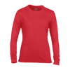 Women'S Gildan Performance Long Sleeve T-Shirt in red