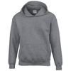 Heavy Blend Youth Hooded Sweatshirt in graphite-heather