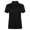 Women'S Stretch Polo Shirt With Wicking Finish in black