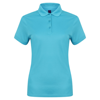Women'S Stretch Polo Shirt With Wicking Finish in turquoise