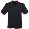 Double Tipped Coolplus® Polo Shirt in black-red