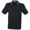 Double Tipped Coolplus® Polo Shirt in black-white