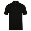 Knitted Short Sleeve Polo in black