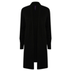 Women'S Longline Open Cardigan in black