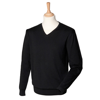 12 Gauge V-Neck Jumper in black