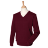 12 Gauge V-Neck Jumper in burgundy