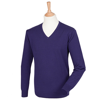 12 Gauge V-Neck Jumper in purple