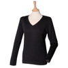 Women'S 12 Gauge V-Neck Jumper in black