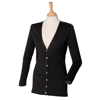 Women'S V-Button Cardigan in black