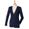 Women'S V-Button Cardigan in navy