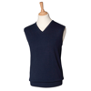 Sleeveless V-Neck Jumper in navy