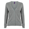 Women'S V-Neck Cardigan in slate-grey-marl