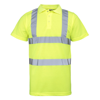 High-Visibility Polo in fluorescent-yellow