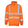 High-Visibility Full Zip Fleece in fluorescent-orange
