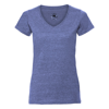 Women'S V-Neck Hd T in blue-marl