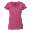 Women'S V-Neck Hd T in pink-marl