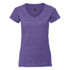 Women'S V-Neck Hd T in purple-marl