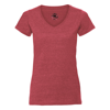 Women'S V-Neck Hd T in red-marl