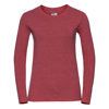 Women'S Long Sleeve Hd T in red-marl