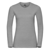 Women'S Long Sleeve Hd T in silver-marl