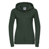 Women'S Authentic Zipped Hooded Sweatshirt in bottle-green