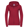 Women'S Authentic Zipped Hooded Sweatshirt in classic-red