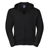 Authentic Zipped Hooded Sweat in black