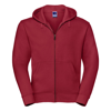 Authentic Zipped Hooded Sweat in classic-red