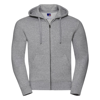 Authentic Zipped Hooded Sweat in light-oxford