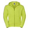 Authentic Zipped Hooded Sweat in lime