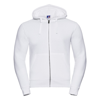 Authentic Zipped Hooded Sweat in white