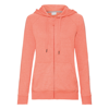 Women'S Hd Zipped Hood Sweatshirt in coral-marl