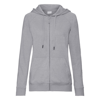 Women'S Hd Zipped Hood Sweatshirt in silver-marl