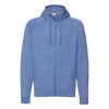 Hd Zipped Hood Sweatshirt in blue-marl