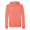 Hd Zipped Hood Sweatshirt in coral-marl