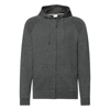 Hd Zipped Hood Sweatshirt in grey-marl
