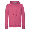 Hd Zipped Hood Sweatshirt in pink-marl