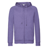 Hd Zipped Hood Sweatshirt in purple-marl