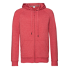 Hd Zipped Hood Sweatshirt in red-marl