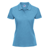 Women'S Classic Cotton Polo in turquoise