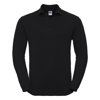 Long Sleeve Classic Cotton Polo in black