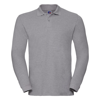 Long Sleeve Classic Cotton Polo in light-oxford