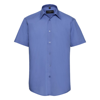 Short Sleeve Polycotton Easycare Tailored Poplin Shirt in corporate-blue
