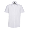 Short Sleeve Polycotton Easycare Tailored Poplin Shirt in white