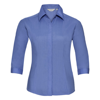 Women'S ¾ Sleeve Polycotton Easycare Fitted Poplin Shirt in corporate-blue