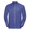Long Sleeve Easycare Oxford Shirt in aztec-blue