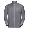Long Sleeve Easycare Oxford Shirt in silver