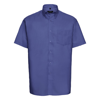 Short Sleeve Easycare Oxford Shirt in aztec-blue